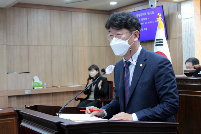 홍성군의회 노운규 의원                                                      장대근 기자 사진