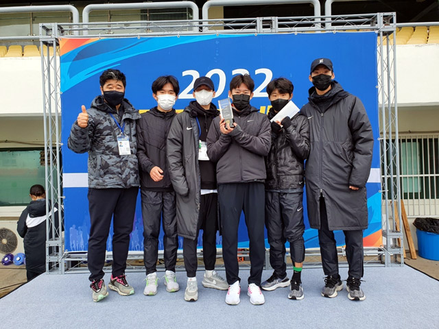 2022 제주 전국 로드레이스 대회 실업팀 단체전 준우승 기념촬영 모습