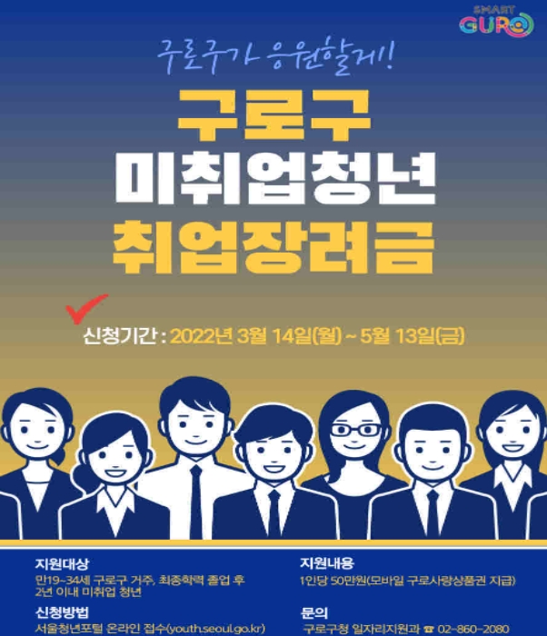 구로구, ‘미취업 청년․소기업․소상공인’ 지원 홍보포스터