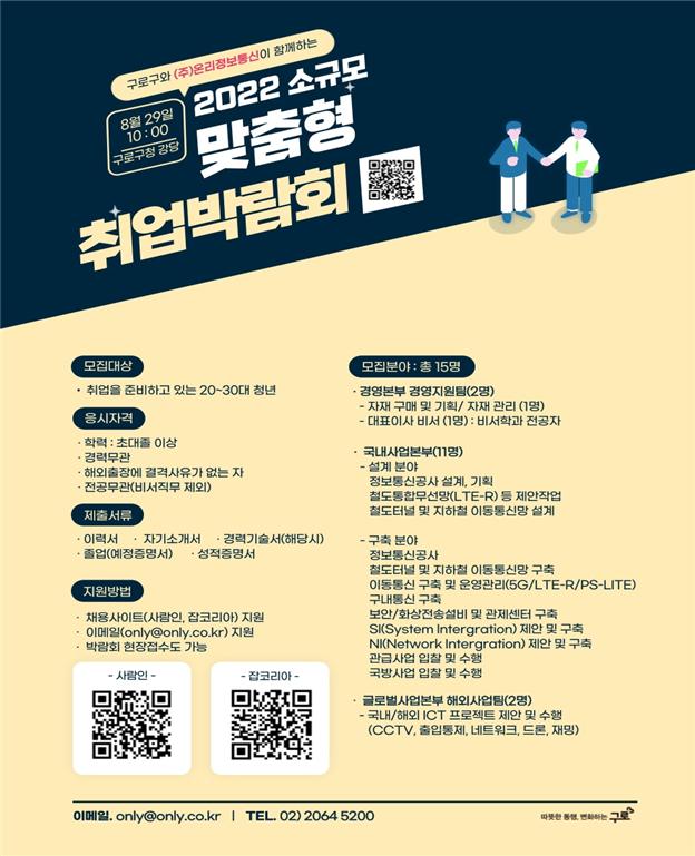 ‘소규모 맞춤형 취업박람회’ 포스터