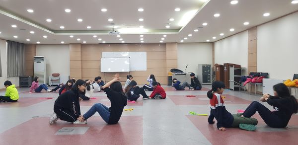 지난 2019년 겨울방학플러스교실 운동교육 현장 모습