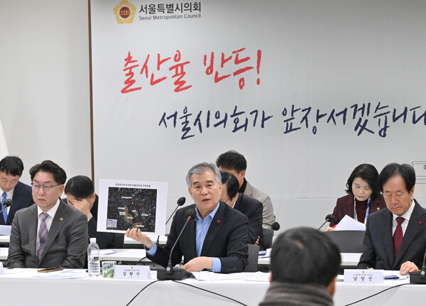 김현기 의장이 서울형 저출생 극복모델을 제안하고 있다